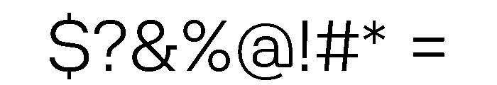 Ampere Light Font OTHER CHARS