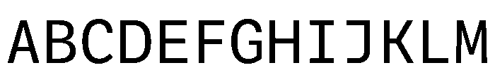 Andale Mono Regular Font UPPERCASE