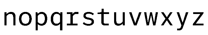 Andale Mono Regular Font LOWERCASE
