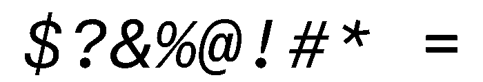 Antarctican Mono Italic Font OTHER CHARS