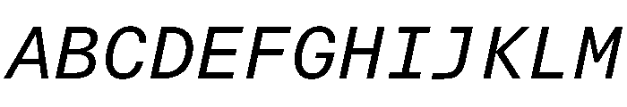 Antarctican Mono Italic Font UPPERCASE