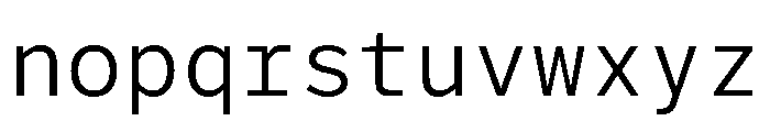 Antarctican Mono Light Font LOWERCASE