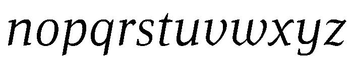 Antonia Variable Extra Light Italic Font LOWERCASE