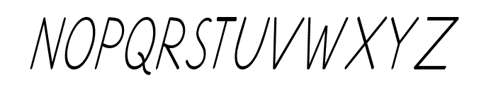 Ancron-CondensedItalic Font UPPERCASE