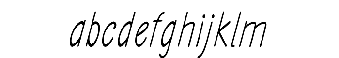 Ancron-CondensedItalic Font LOWERCASE