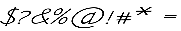 Ancron-ExtraexpandedItalic Font OTHER CHARS