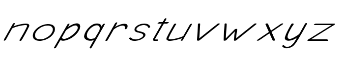 Ancron-ExtraexpandedItalic Font LOWERCASE