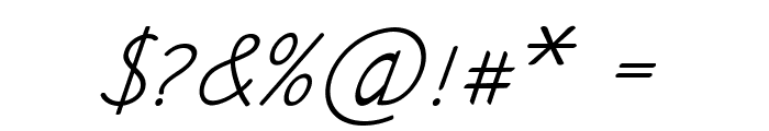Ancron-Italic Font OTHER CHARS