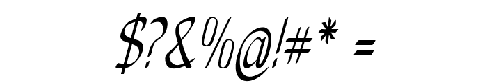 Anish-CondensedItalic Font OTHER CHARS