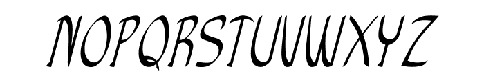 Anish-CondensedItalic Font UPPERCASE