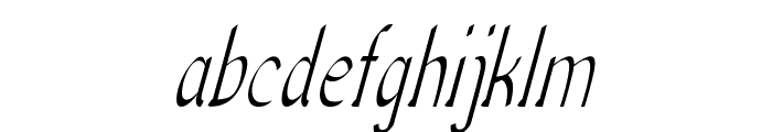 Anish-CondensedItalic Font LOWERCASE