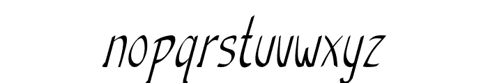 Anish-CondensedItalic Font LOWERCASE