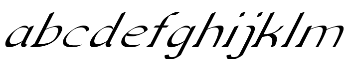 Anish-ExpandedItalic Font LOWERCASE