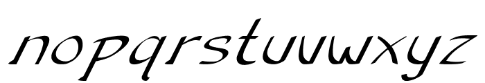 Anish-ExpandedItalic Font LOWERCASE