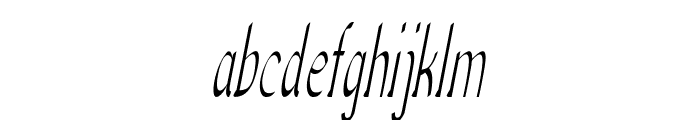 Anish-ExtracondensedItalic Font LOWERCASE