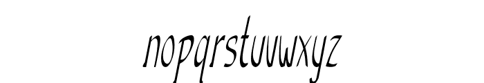 Anish-ExtracondensedItalic Font LOWERCASE