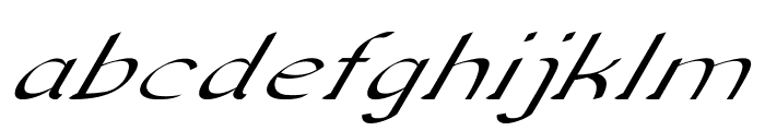 Anish-ExtraexpandedItalic Font LOWERCASE