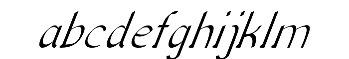 Anish-Italic Font LOWERCASE