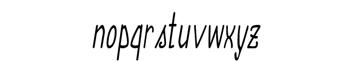 Annarvin-CondensedItalic Font LOWERCASE