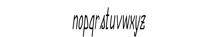 Annarvin-ExtracondensedItalic Font LOWERCASE