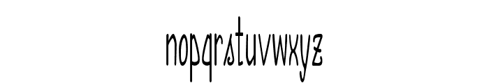 Annarvin-ExtracondensedRegular Font LOWERCASE