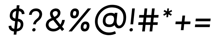 Anodina Regular Italic Font OTHER CHARS