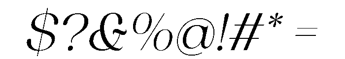 ANGELA Italic Font OTHER CHARS