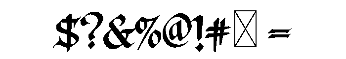ANGKARA GOTHIC Font OTHER CHARS