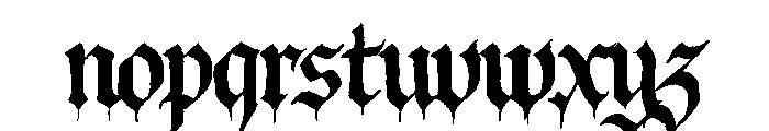 ANGKARA GOTHIC Font LOWERCASE