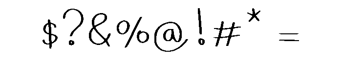 Aname Handwriting Regular Font OTHER CHARS