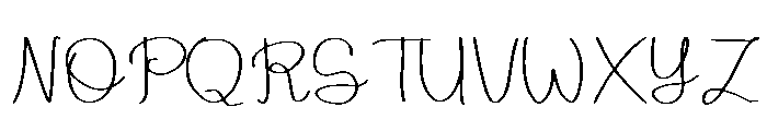 Aname Handwriting Regular Font UPPERCASE