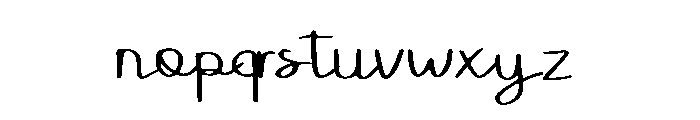 Aname Handwriting Regular Font LOWERCASE