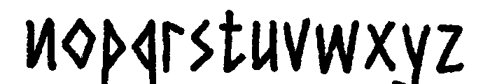 Ancient Curse Regular Font LOWERCASE