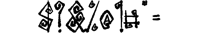 Ancient Witches Font OTHER CHARS