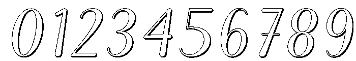 Andalusia Calligraphy Extrude R Font OTHER CHARS