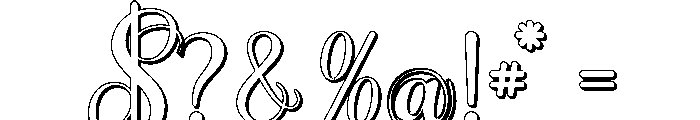 AndalusiaCalligraphyExtrude-R Font OTHER CHARS