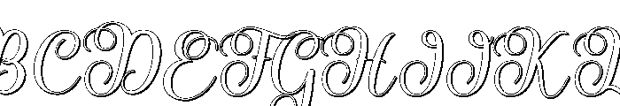AndalusiaCalligraphyExtrude-R Font UPPERCASE