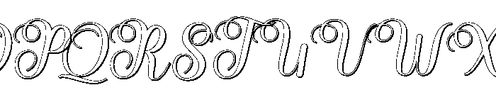 AndalusiaCalligraphyExtrude-R Font UPPERCASE