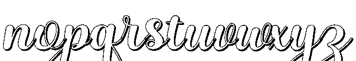 AndalusiaCalligraphyExtrude-R Font LOWERCASE