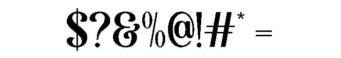 Andores Regular Font OTHER CHARS