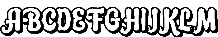 AngelWinkle-Outline Font UPPERCASE