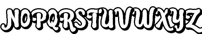 AngelWinkle-Outline Font UPPERCASE