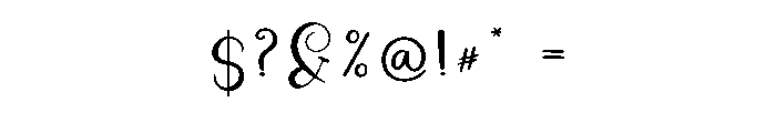 Angeline1 Font OTHER CHARS