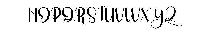 Angeline1 Font UPPERCASE
