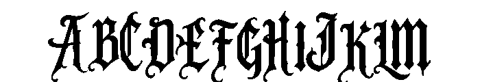 Angstrom Font UPPERCASE