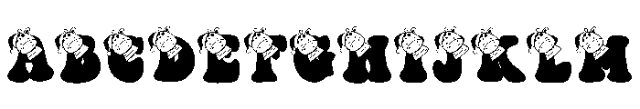 Animal Christmas Font UPPERCASE