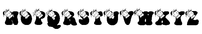 Animal Christmas Font UPPERCASE