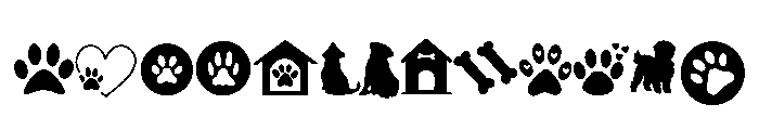 Animal Paw Font UPPERCASE