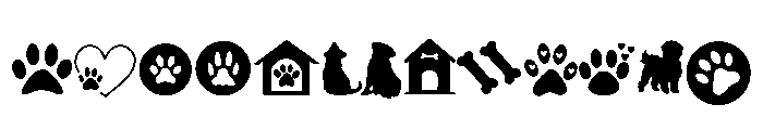 Animal Paw Font LOWERCASE
