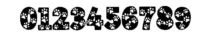 Animal footprints drawing Font OTHER CHARS